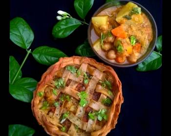 Unique Cuisine Vegan pot pie  using chickpeas flour  whole wheat aata Very Delicious