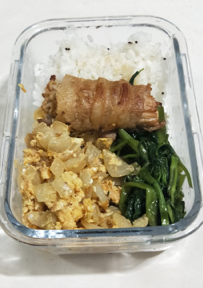 低醣醬燒肉捲便當 的食譜成品照片