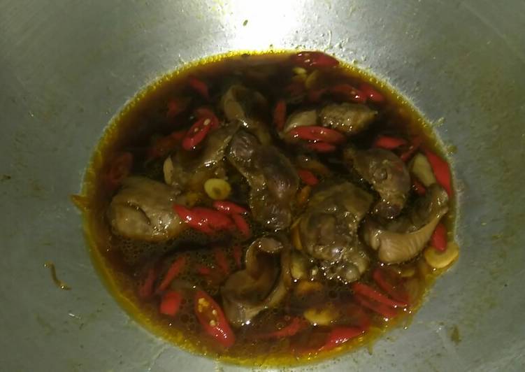 Langkah meracik Ati Ampela Kecap Pedas Manis Anti Gagal