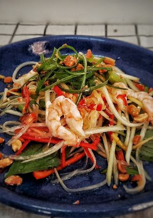 Hình của món Gỏi đu đủ.