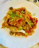 Baked Cod with Salsa and Rice