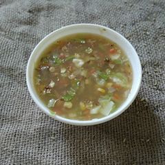 A picture of Mix veggie soup.