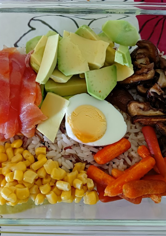 Una foto de Poke bowl para llevar