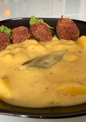 Currys-kókusztejes-citromos krumplifőzelék recept fotója