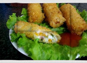 Hình của món Nem hải sản mayonaise.