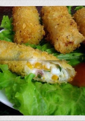 Hình của món Nem hải sản mayonaise.