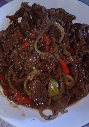Foto resep Daging slice lada hitam