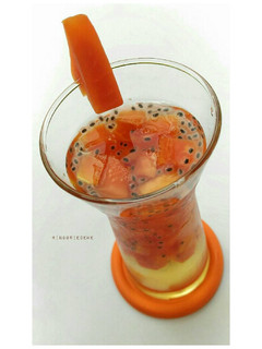 Foto resep Es Buah Pepaya Selasih