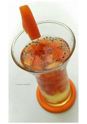 Foto resep Es Buah Pepaya Selasih