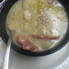 A picture of Saint Patrick's Day Cabbage, Potatoes and Cornedbeef Soup.