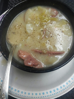 A picture of Saint Patrick's Day Cabbage, Potatoes and Cornedbeef Soup.