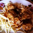 Bakonyi húsgombóc, spagettivel