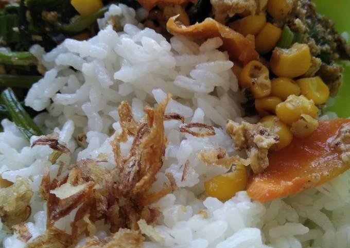 Ternyata ini loh! Resep bikin Tumis Orak Arik Wortel Sawi Jagung solusi masak anti asam urat yang sesuai selera