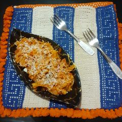 A picture of Cheesey pasta fusilli.