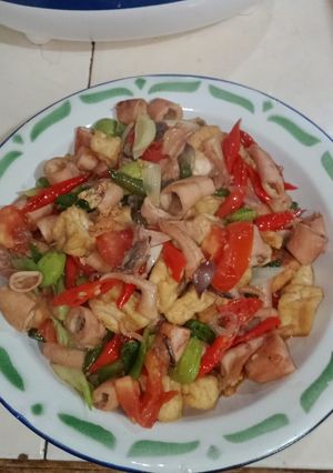 Foto resep "Oseng Cumi Asin Tahu Petai"