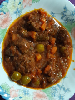 Una foto de Entraña con tomate en olla rápida