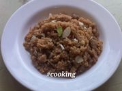 A picture of rava banana halwa