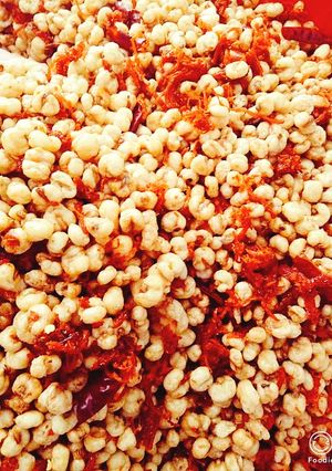 Hình của món Bắp sấy trộn khô bò.