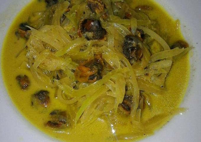 Standar Resep  memasak Sayur santan pepaya kerang yang istimewa