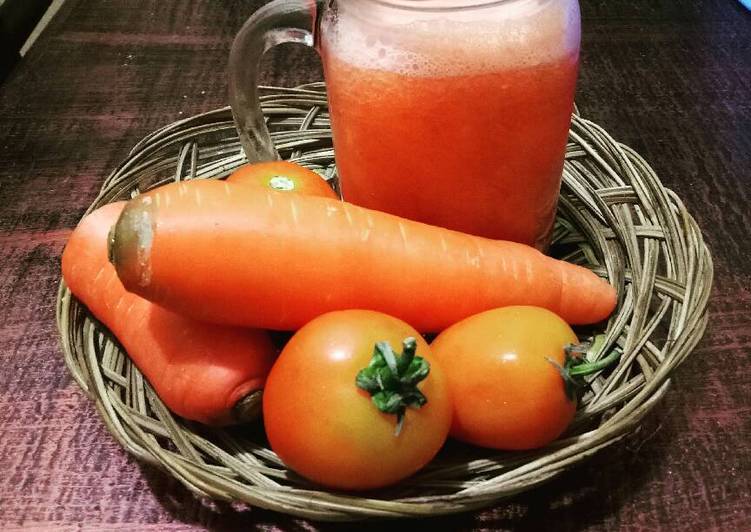 Cara Gampang Membuat Tomato carrot juice 😊 yang Bikin Ngiler