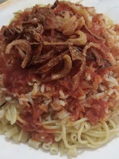 صورة لوصفة كشري بالدقه 😋