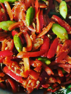 Foto resep Tumis Kulit Melinjo pedas