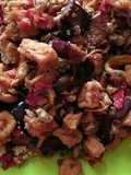 Tahu balado campur terong teri nasi