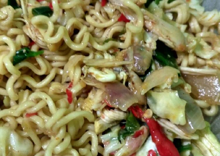 Bagaimana Menyiapkan Mie goreng pedas mantap, Bikin Ngiler