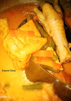 Foto resep Sayur Santan Tahu Gembos Ceker