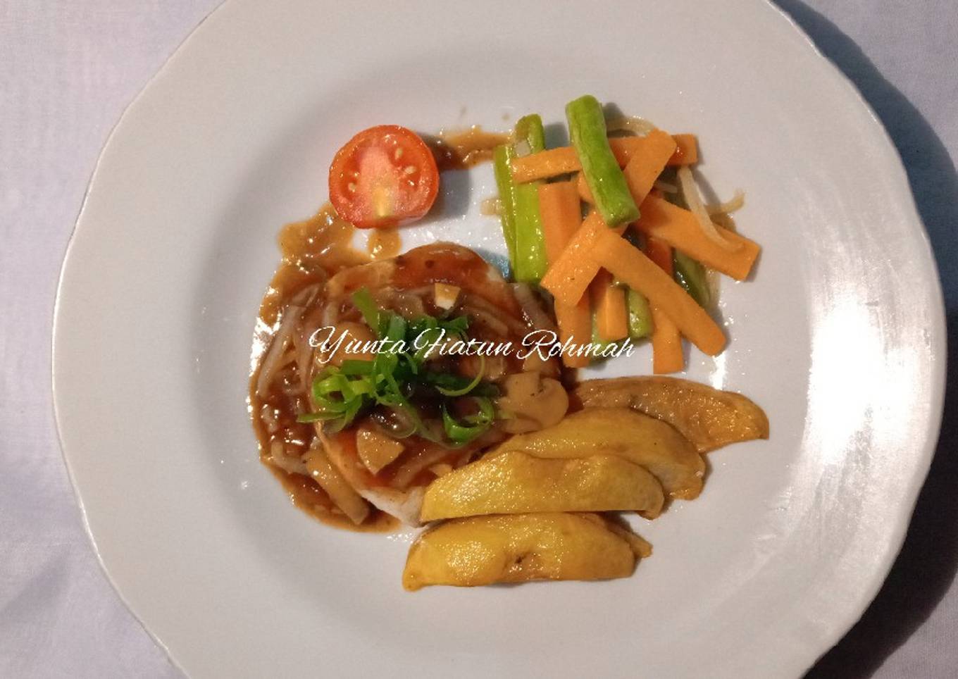 Chicken Steak Homemade with Blackpaper Sc