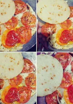 Una foto de Huevo 🍳pizza 🍕