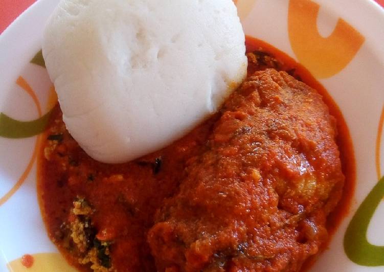 Egusi+stew and pounded yam