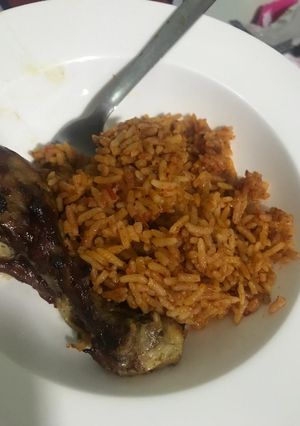 A picture of Jollof Rice.