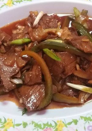Foto resep Daging sapi masak paprika