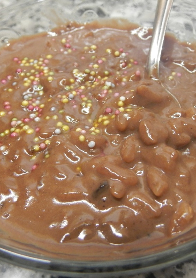 Una foto de Arroz con leche al chocolate