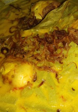 Foto resep Sayur santan labusiam + telur