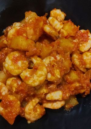 Foto resep Udang dan Kentang Balado