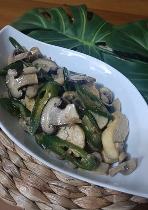 Foto resep Tumis Jamur Tahu Cabe Hijau