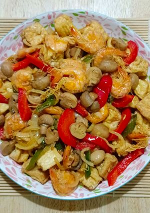 Foto resep Tumis Tahu Udang Jamur
