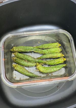 氣炸鍋_烤秋葵 的食譜成品照片
