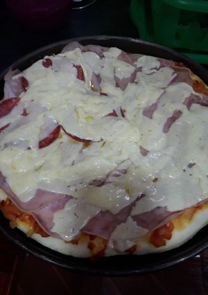 Una foto de Pizza casera