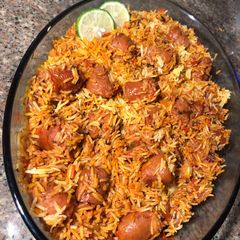 A picture of Sausage Mixed Rice #uniquericerecipe.