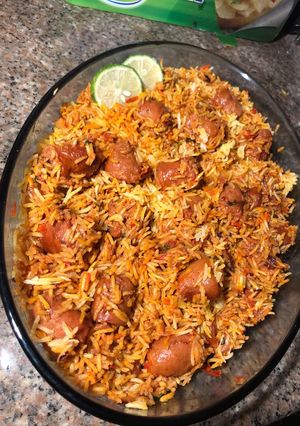 A picture of Sausage Mixed Rice #uniquericerecipe.