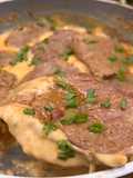 Bife de Alcatra com Molho Cremoso de Pimenta