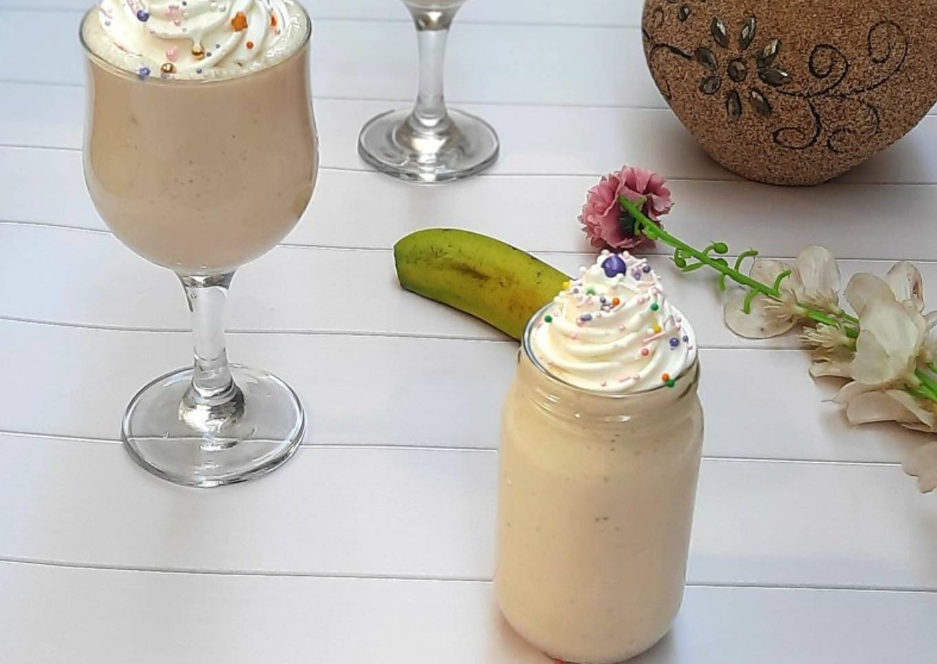 Creamy banana smoothie