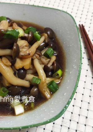 5分鐘上菜-醬燒鴻喜菇（滷肉湯汁再運用） 的食譜成品照片