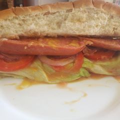 A picture of Messy Bread Roll Sandwich.