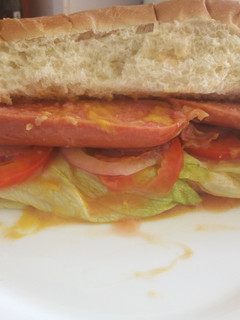 A picture of Messy Bread Roll Sandwich.