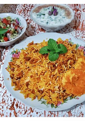 عکسی از دستور پلو گوشت چرخ کرده✨