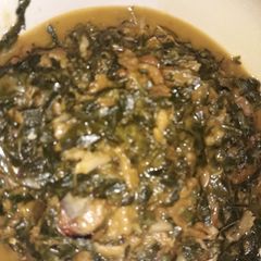 A picture of Cocoyam,pumpkin and okasi.